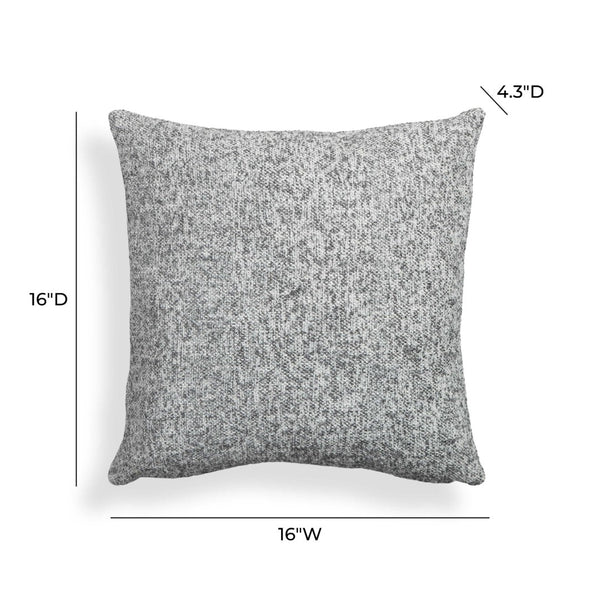 TOV Furniture Poh 16" Boucle Square Throw Pillow – Soft, Textured Accent for Cozy Living Spaces and Stylish Decor Washed Grey / With Insert TOV-C18799