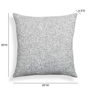 TOV Furniture Poh 20" Boucle Square Throw Pillow - Soft, Sculptural Accent for Cozy Elegance and Everyday Comfort Washed Grey / With Insert TOV-C18800