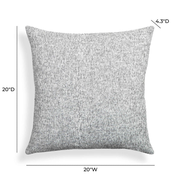 TOV Furniture Poh 20" Boucle Square Throw Pillow - Soft, Sculptural Accent for Cozy Elegance and Everyday Comfort Washed Grey / With Insert TOV-C18800