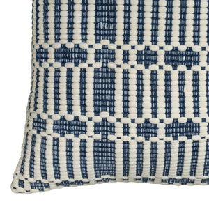 TOV Furniture Maresh 20" Woven Throw Pillow - Stylish Cotton Accent for Cozy Homes, Versatile & Soft Comfort Ocean / Pillow Cover Only TOV-C18845-COVER