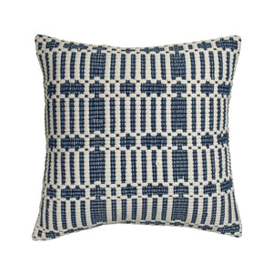TOV Furniture Maresh Coastal-Inspired 20" Square Woven Cotton Throw Pillow for Effortless Home Styling & Comfort Ocean / With Insert TOV-C18845
