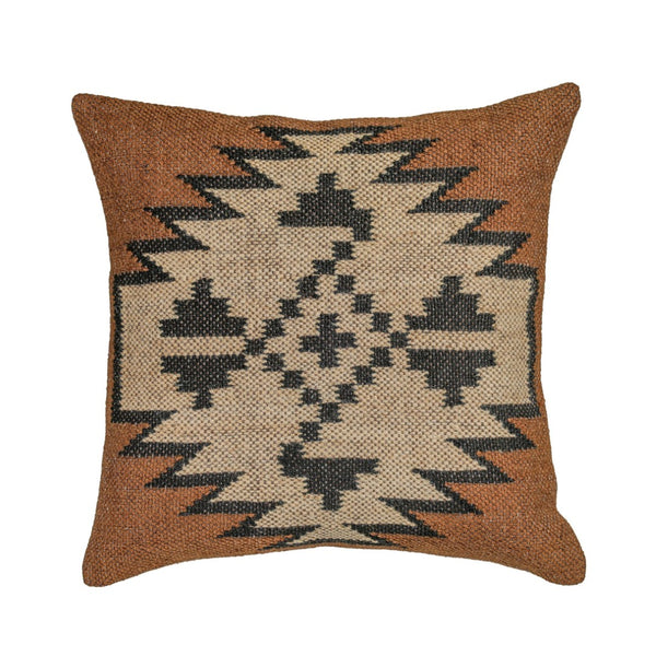 TOV Furniture Terra 20" Square Jute and Wool Kilim Throw Pillow for Artisanal Charm and Natural Warmth Mesa / Pillow Cover Only TOV-C18847-COVER