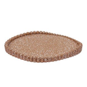 TOV Furniture Alna Sculptural Speckled Catchall Tray – Handcrafted Concrete Decor for Keys, Jewelry & More Terracotta TOV-C18864