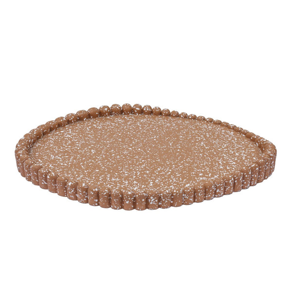 TOV Furniture Alna Sculptural Speckled Catchall Tray – Handcrafted Concrete Decor for Keys, Jewelry & More Terracotta TOV-C18864