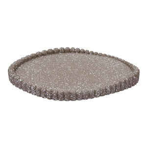 TOV Furniture Alna Sculptural Speckled Catchall Tray – Handcrafted Concrete Decor for Keys, Jewelry & More Taupe TOV-C18865
