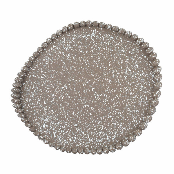 TOV Furniture Alna Sculptural Speckled Catchall Tray – Handcrafted Concrete Decor for Keys, Jewelry & More Taupe TOV-C18865