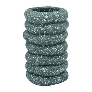 TOV Furniture Gabby Sculptural Cairn Vase - Artisanal Speckled Concrete Accent for Fresh Blooms & Decor Style Green TOV-C18866