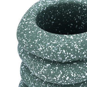 TOV Furniture Gabby Sculptural Cairn Vase - Artisanal Speckled Concrete Accent for Fresh Blooms & Decor Style Green TOV-C18866