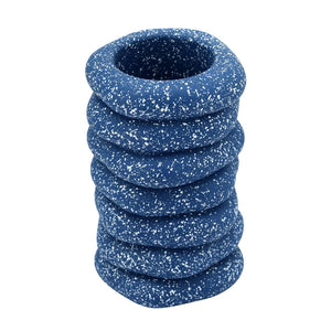 TOV Furniture Gabby Sculptural Cairn Vase - Artisanal Speckled Concrete Accent for Fresh Blooms & Decor Style Blue TOV-C18867