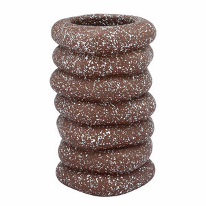 TOV Furniture Gabby Sculptural Cairn Vase - Artisanal Speckled Concrete Accent for Fresh Blooms & Decor Style Rust TOV-C18868