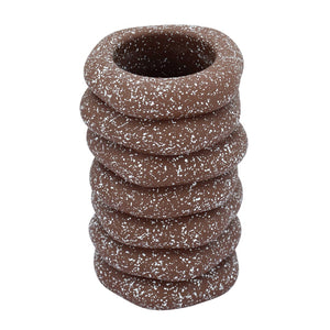 TOV Furniture Gabby Sculptural Cairn Vase - Artisanal Speckled Concrete Accent for Fresh Blooms & Decor Style Rust TOV-C18868