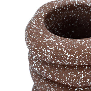 TOV Furniture Gabby Sculptural Cairn Vase - Artisanal Speckled Concrete Accent for Fresh Blooms & Decor Style Rust TOV-C18868