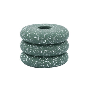 TOV Furniture Gabby Speckled Stacked Candleholder - Handmade Concrete Accent for Modern & Rustic Home Decor Green TOV-C18870