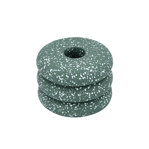 TOV Furniture Gabby Speckled Stacked Candleholder - Handmade Concrete Accent for Modern & Rustic Home Decor Green TOV-C18870