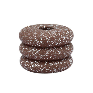 TOV Furniture Gabby Speckled Stacked Candleholder - Handmade Concrete Accent for Modern & Rustic Home Decor Rust TOV-C18871