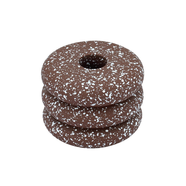 TOV Furniture Gabby Speckled Stacked Candleholder - Handmade Concrete Accent for Modern & Rustic Home Decor Rust TOV-C18871