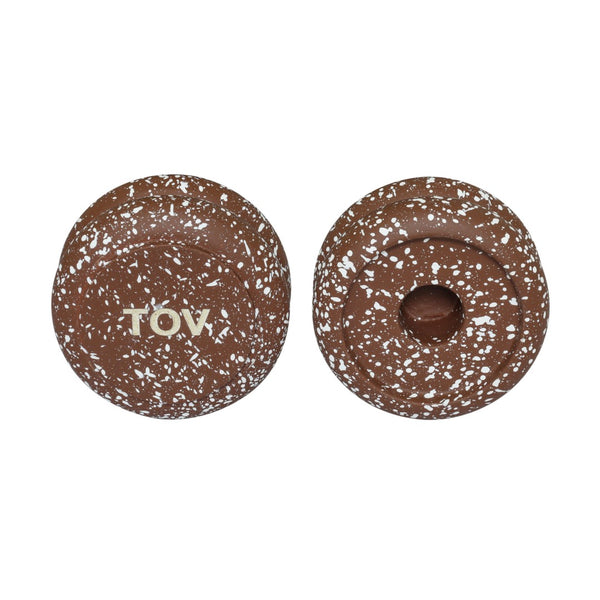 TOV Furniture Gabby Stacking Candle Holder Set - Sculptural Concrete Design for Modern and Rustic Home Decor Rust TOV-C18944