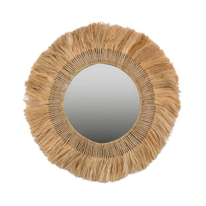 TOV Furniture Karissa Mirror - Handcrafted Abaca Fiber Design for Bohemian & Safari-Inspired Home Décor Elegance TOV-C21002