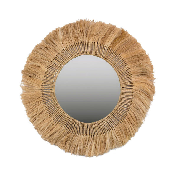 TOV Furniture Karissa Mirror - Handcrafted Abaca Fiber Design for Bohemian & Safari-Inspired Home Décor Elegance TOV-C21002