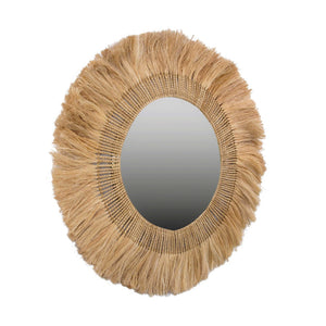 TOV Furniture Karissa Mirror - Handcrafted Abaca Fiber Design for Bohemian & Safari-Inspired Home Décor Elegance TOV-C21002