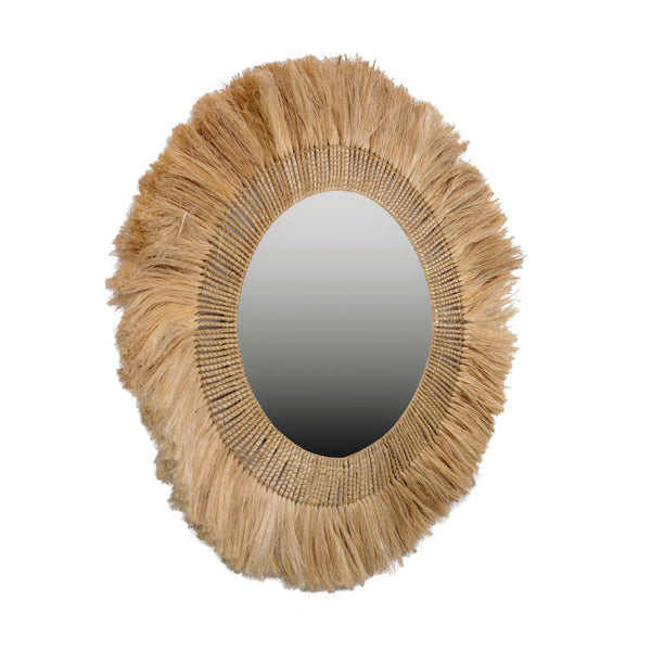 TOV Furniture Karissa Mirror - Handcrafted Abaca Fiber Design for Bohemian & Safari-Inspired Home Décor Elegance TOV-C21002