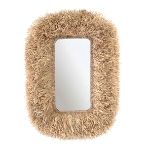 TOV Furniture Palm Natural Sisal Rectangular Wall Mirror - Handwoven Coastal Decor for Modern & Bohemian Spaces TOV-C21045