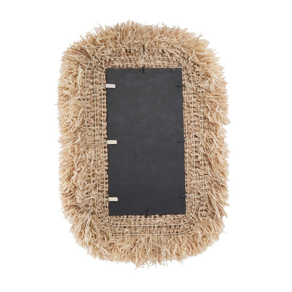 TOV Furniture Palm Natural Sisal Rectangular Wall Mirror - Handwoven Coastal Decor for Modern & Bohemian Spaces TOV-C21045