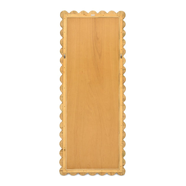 TOV Furniture Bama Coastal-Inspired 29.1" x 75" Handcrafted Natural Rattan Wall Mirror for Brightening Spaces TOV-C21048