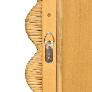 TOV Furniture Bama Coastal-Inspired 29.1" x 75" Handcrafted Natural Rattan Wall Mirror for Brightening Spaces TOV-C21048