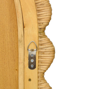 TOV Furniture Bama Jumbo 48" x 79" Handcrafted Natural Rattan Arched Mirror - Coastal Charm for Any Room TOV-C21049