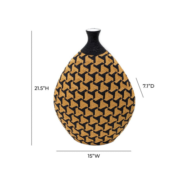 TOV Furniture Jahia Handcrafted Geometric Decorative Vase - Sculptural Art Piece for Modern Home Decor & Styling TOV-C54311