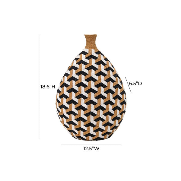 TOV Furniture Jahia Cubism Decorative Vase - Handcrafted Geometric Accent for Modern Interiors & Minimalist Style TOV-C54312
