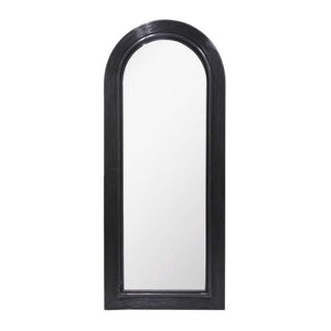 TOV Furniture Tanya 70" Bohemian Rattan Floor Mirror - Handcrafted Organic Design for Elegant Home Décor Black TOV-C54315