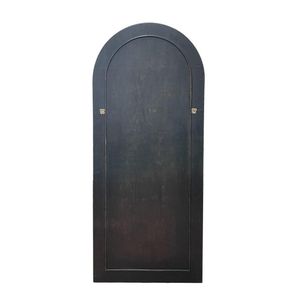 TOV Furniture Tanya 70" Bohemian Rattan Floor Mirror - Handcrafted Organic Design for Elegant Home Décor Black TOV-C54315