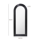 Tanya Black Rattan 70" Floor Mirror TOV-C54315 TOV Furniture