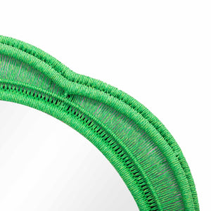 Tov Furniture Zeva Bold Artistry Wall Mirror - Hand-wrapped Spun Paper Cord Frame For Stunning Home Décor Accent Green Glass,Mdf,Metal,Paper Cord Tov-c54418