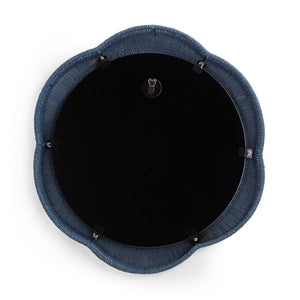 Tov Furniture Zeva Bold Artistry Wall Mirror - Hand-wrapped Spun Paper Cord Frame For Stunning Home Décor Accent Blue Glass,Mdf,Metal,Paper Cord Tov-c54420