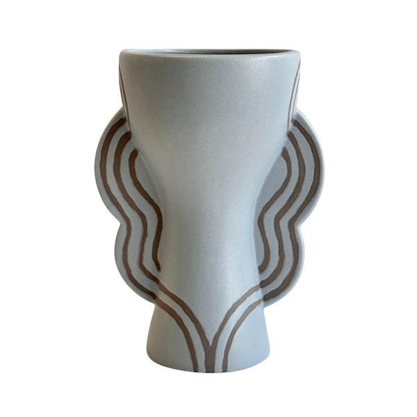 TOV Furniture Ceramic Handcrafted Goblet Vase - Unique Artisanal Design for Modern & Boho Home Decor Accents TOV-C54693