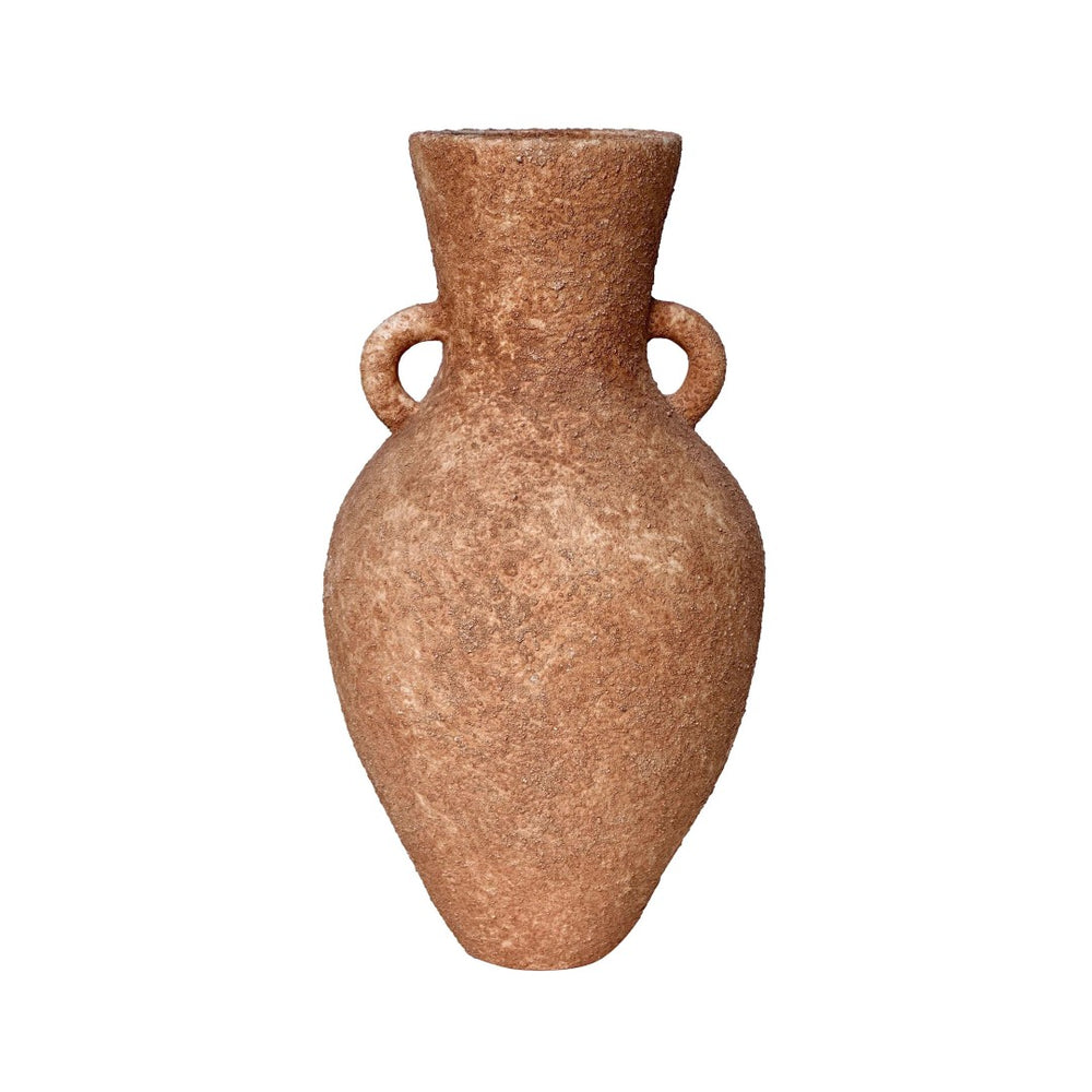 TOV Furniture Earthenware Handcrafted Roman Vase with Handles - Textured Terracotta for Modern & Boho Decor TOV-C54696