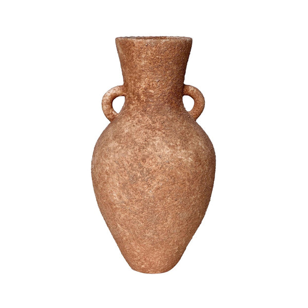 TOV Furniture Earthenware Handcrafted Roman Vase with Handles - Textured Terracotta for Modern & Boho Decor TOV-C54696
