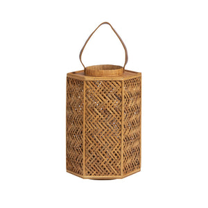 TOV Furniture Andi Handwoven Rattan Lantern – Rustic Charm for Cozy Spaces with Ambient Light & Timeless Style TOV-C54788