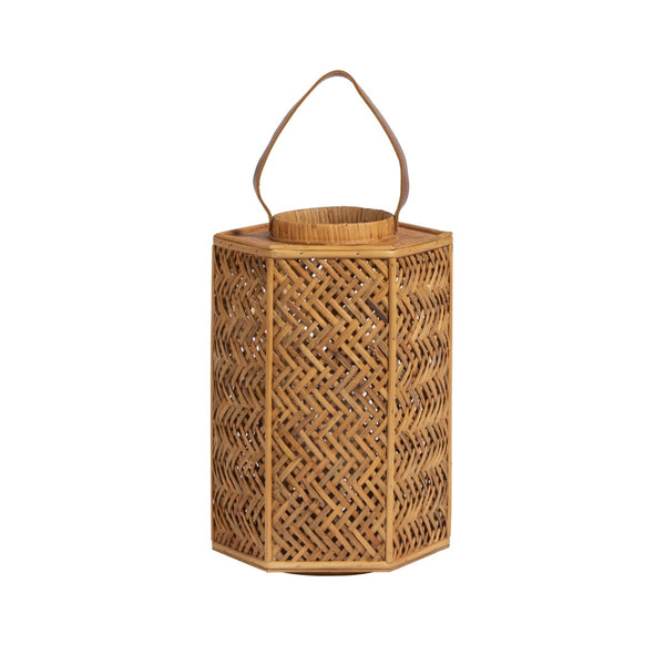 TOV Furniture Andi Handwoven Rattan Lantern – Rustic Charm for Cozy Spaces with Ambient Light & Timeless Style TOV-C54788