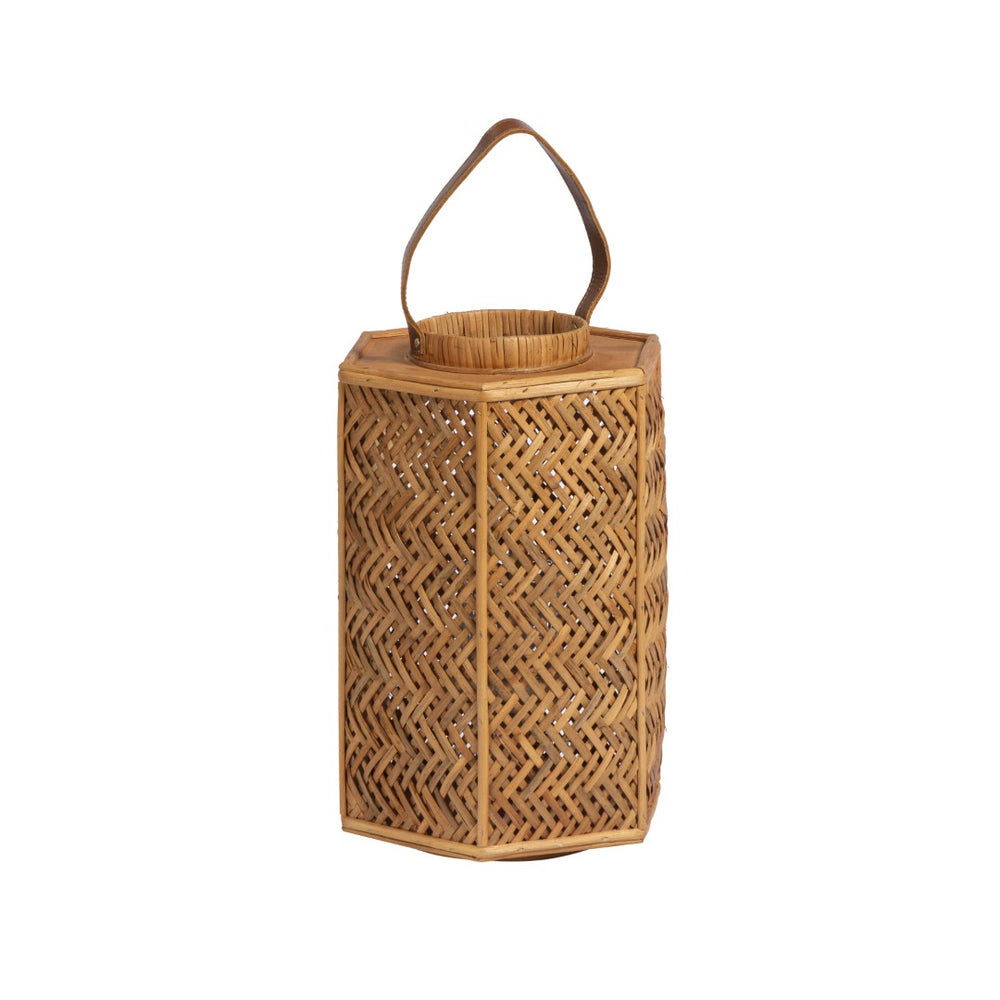 TOV Furniture Andi Handwoven Rattan Lantern – Rustic Charm for Cozy Spaces with Ambient Light & Timeless Style TOV-C54788