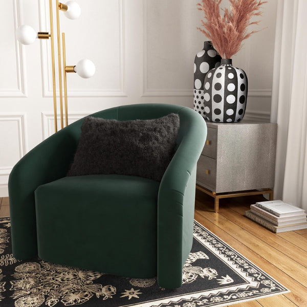 TOV Furniture Tibetan Sheepskin 20"X12" Throw Pillow - Luxurious Plush Comfort for Stylish Home Decor Accents Grey TOV-C5707