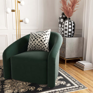 TOV Furniture Genuine Goatskin Throw Pillow - Luxe Black-Speckled Design for Elegant Home Decor & Comfort 16" TOV-C5724