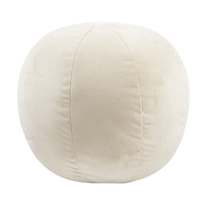 TOV Furniture Boba Velvet Ball Throw Pillow - Luxurious Round Accent for Sofas, Beds, and Reading Nooks, Cream TOV-C68170