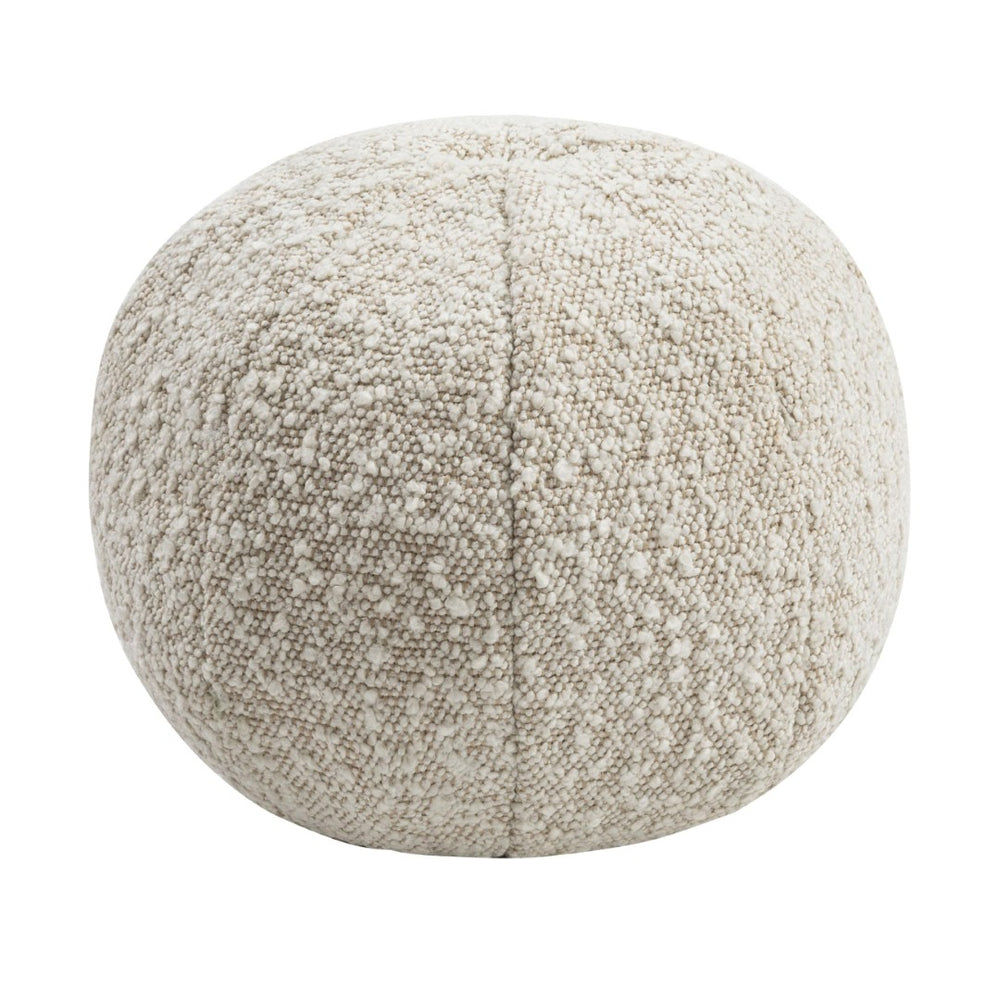 TOV Furniture Boba Boucle Ball Throw Pillow - Sculptural Comfort Accent for Modern Living Spaces & Cozy Nooks Beige / Small TOV-C68172