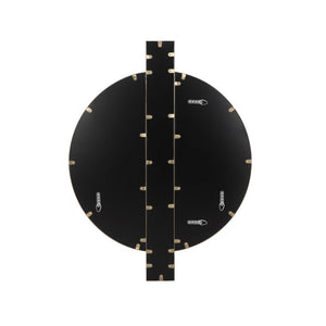 TOV Furniture Carri 30"x39" Art Deco Gold Round Wall Mirror – Vintage Glamour for Entryways & Living Rooms TOV-C68606