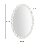 Agnes Cream Oval Mirror TOV-C68812 TOV Furniture