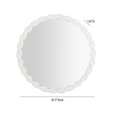 Agnes Cream Round Mirror TOV-C68813 TOV Furniture